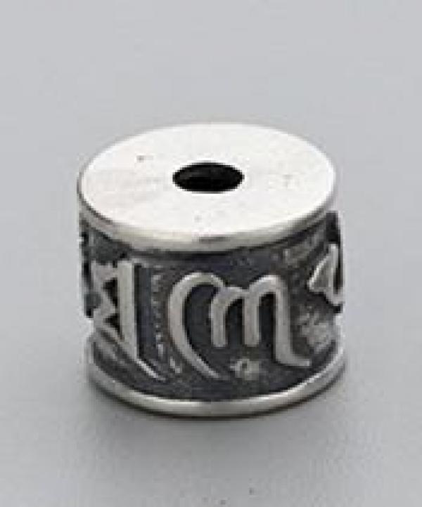 925 Silver Om Mani Padme Hum Spacer Beads for DIY Bracelet Necklace