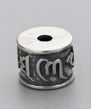 925 Silver Om Mani Padme Hum Spacer Beads for DIY Bracelet Necklace
