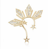 Exaggerated Rhinestone Ear-Hook Earrings for Women, Retro Hanfu Style