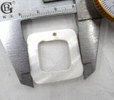 Quartz Crystal Abalone Shell Square Pendant for DIY Jewelry Making