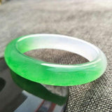 Zheru Jewelry Natural Burmese Jade 54-64mm Two-color Bracelet