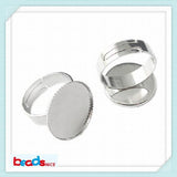Adjustable Brass Ring Settings 18mm Base DIY Jewelry Findings
