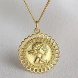 Silver 925 Portrait Pendant Necklace for Women