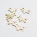Alloy Enamel Unicorn Charms - 30pcs/lot