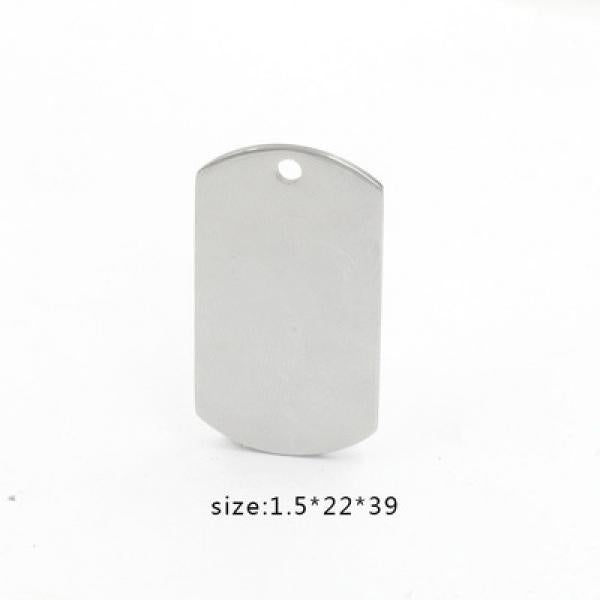Polished Stainless Steel Dog Tag 10PCS