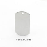 Polished Stainless Steel Dog Tag 10PCS