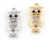 20PCS Owl Hang Pendant Charms DIY Accessories For Locket (Gold/Silver)