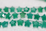 Green Chalcedony Star Shape Faceted 8mm Loose Beads for DIY Jewelry Making