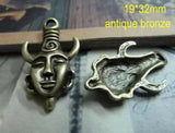 30 pcs Antique Bronze Avatar-Supernatural Charm Pendant