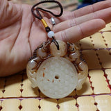 Antique Double-Sided Carved Jades Pendant - Ping'an Jades Pendant