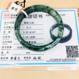Natural Dark Green Jadeite Bracelet 52-62mm, Female Princess Jade Bracelet