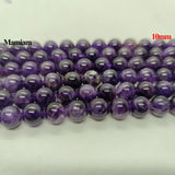 Amethyst Violet Quartz Crystal Round Beads 6-10mm DIY Bracelet Necklace