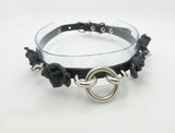 Sexy Harajuku Punk Goth Faux Leather Flower Choker Necklace
