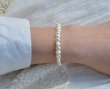 Baroque Freshwater Pearl Bangle Wedding Jewelry