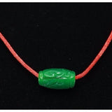 Natural Green Jade Dragon Bead Pendant DIY Bangle Charm Jewellery