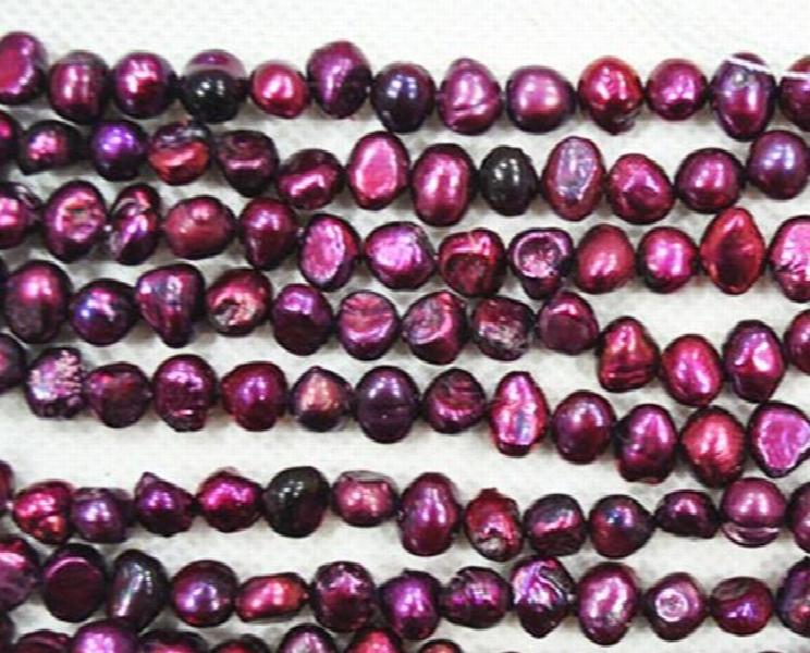 Fuchsia Baroque Freshwater Pearls Loose Beads, 14inches