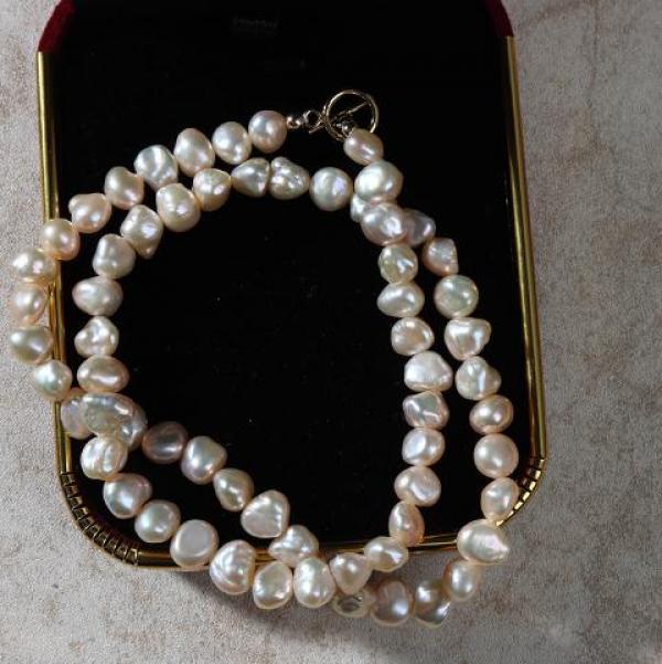 AA Pearl Jewelry 8-9mm Freshwater Pearl Choker Necklace