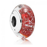 S925 Sterling Silver Sparkle Stars Glass Beads Charm for Bracelet