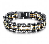 Men Bike Chain Bracelet Stainless Steel Biker Bicycle Motorcycle Link Chain