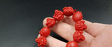 Red Maitreya Bracelet Natural Turtle Serpentine Longevity Adjustable
