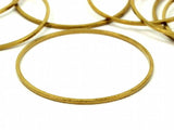 Set of 24 Raw Brass Rings, Size 35x1 mm