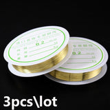 3PCS Copper String Wire Chain for DIY Bracelet Making