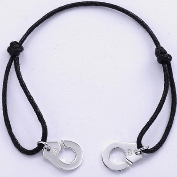 925 Sterling Silver Handcuffs Rope Chain Bracelets