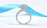 Tibetan Silver CZ Zircon Wedding Engagement Band for Women LRX279