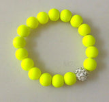 12 Piece u434 Fluorescence Candy Beads Bracelet Ball Stretch Bracelets