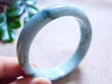 Zheru Jewelry Natural Burmese Light Flower Jade Bracelet 54mm-64mm