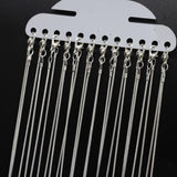 12pcs 1.3mm Silver Snake Chains for Necklace Bracelet with Lobster Clasps