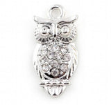 20PCS 12x25mm Owl Pendant Charm DIY Accessories For Floating Locket Jewelrys