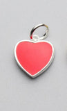 925 Silver Red Heart Decoration Charms for Jewelry Making