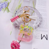 Sequin Letter Keychain Tassel Butterfly Pendant Acrylic Initial Al