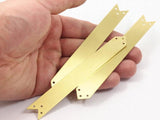 5 Arrow Raw Brass Bracelet Blanks 6 Holes 15x120 mm 043