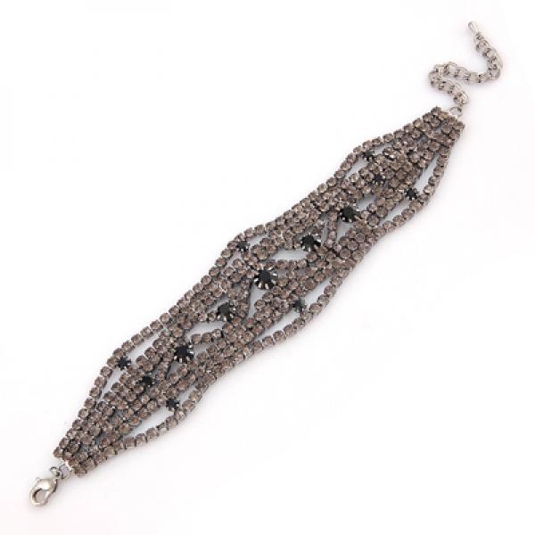 925 Silver Vintage Crystal Zircon Bracelet Wedding Party