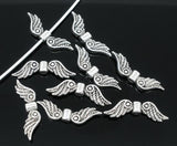 50pcs Angel Wing Charm Spacers Beads 23x7mm Jewelry Findings