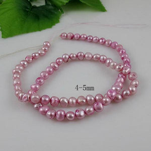 Baroque AA 4-5MM Freshwater Pearl Strand DIY Necklace Bracelet Earring