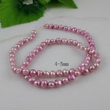 Baroque AA 4-5MM Freshwater Pearl Strand DIY Necklace Bracelet Earring