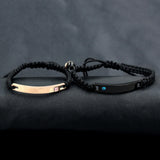 USPS Engraving Braided String Bracelets for Couples Women Men