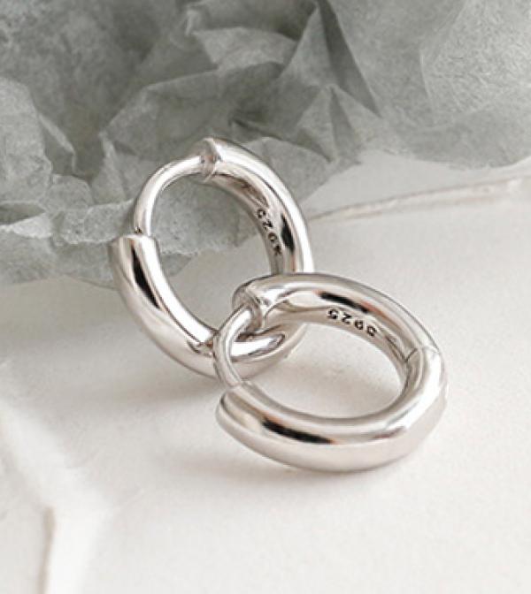 F.I.N.S S925 Silver Earrings Small Round Hoop Geometry Female Earrings