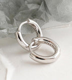 F.I.N.S S925 Silver Earrings Small Round Hoop Geometry Female Earrings