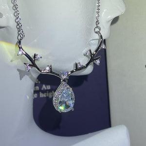 Heart Shape Diamond Pendant Necklace for Women Anniversary Party