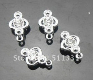 100pcs 8mm Rhinestone Slide Charms DIY Accessories for Wristband