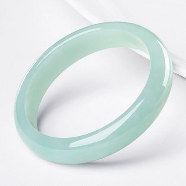 Natural Burmese Jade Light 54-62mm Bracelet Princess Jewelry Gift