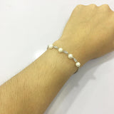 925 Silver Zircon Eye Pearl Bracelet For Women