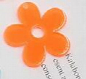 50pcs 30mm Cartoon Flowers Acrylic Beads DIY Earrings Garment Pendant