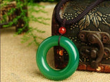Green Chalcedony Pendant Necklace Sweater Chain Jewelry