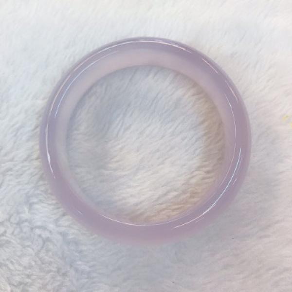 Zheru Natural Agate Chalcedony 54-64mm Light Purple Bracelet