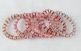 18PCS Mixed Rhinestone Pink Crystal Bracelet